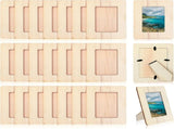 24 Pcs Unfinisheden Craft Frames for 3" x 5" Photos DIY Photo Frames Paintable Picture Frames V1258-DP02-C-2290