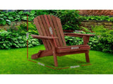 Gardeon Adirondack Outdoor Chairs Wooden Foldable Beach Chair Patio Furniture Brown FF-BEACH-NTLCHAIR-BR