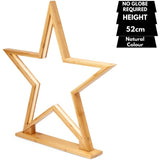 52cm Bamboo Star LED Table Desk Lamp Light Modern Designer - Natural V563-75142