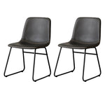 Levede 2x Dining Chairs Kitchen Table Black CH1111-2-BK