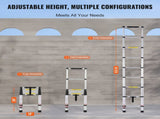 Telescoping Extension Ladder 8.5FT One-button Retraction 375 LBS Capacity V952-SSLTNLSLK85FO00LTV0