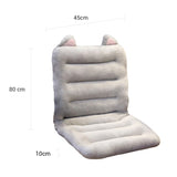 SOGA Grey One Piece Siamese Cushion Office Sedentary Butt Mat Back Waist Chair Support Home Decor SCUSHION051