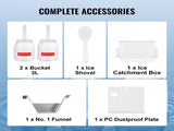 Commercial Snowflake Ice 276LBS/24H Snowflake Ice Maker, Stainless Steel Ice Shaver V952-FLXNBJFLLEDPOLJG2V3