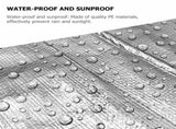 Plated Silver Water Resistant Tarpaulin Cover Large Durable Outdoor Tarp with Metal Rings V1369-AZ3-W-19397