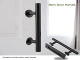 Black Heavy Duty Carbon Steel Sliding Barn Door Closet Pull Handle Wooden Gate Hardware V1294-YM0727-JY09920