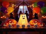 120cm Light-Up Ghost Candy Bowl Halloween Party Must-Have, Large Capacity Trick-or-Treat Station, V1232-YLTGZ-001