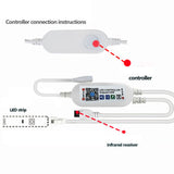 RGB Light Strip BT Pickup Sound Ambient Light Colorful DIY Modeling Flexible Silicone Light Strip V1294-YM0901-L6777EU-3