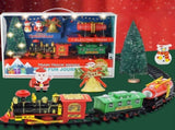 Christmas Train Set Electric Train with Lights and Music Railway Tracks Set Battery Operated Tracks V1294-YM0717-10350963