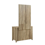 Dresser with 3 Storage Drawers in Natural Wood like MDF in Oak Colour with Mirror V43-DRS-CELOAK