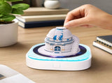 3D Desk Calendar Telescope Observatory Sculpture Model, Creative Paper Carving Memo Pad with Sticky V1369-AZ3-W-13454