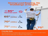 Telescoping Ladder, 2540mm Stainless Steel Lightweight Extension Ladder, Multi-Button Retraction V952-SSTTNLSLK85F88IXYV0