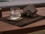6pcs Wooden Drink Coasters with Holder for Kitchen Cafe V1263-JX-5429