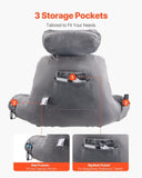 Reading Pillow, Large Bed Pillow with Removable Headrest, Back Pillow with 3 Pockets, Shredded V952-KCXYDZHS0000OIZHF001V0