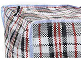 12x Large Stripe Bag Packing Storage Strip Zip Shopping Travel Check House Moving 78cm x 90cm x 25cm V563-H0-206-12PCS
