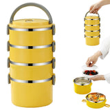 4 Tier Stackable Stainless Steel Lunch Box Sealed V1370-AZ4-19017