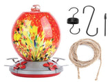 Hummingbirds Water Feeder Colorful Painting Glass Bird Feeding Tool for Garden CourtyardQ1 V1294-YM0901-3111200116911