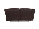 2 Seater Recliner Sofa In Faux Leather Lounge Couch in Brown V43-REC-FAN2RBR