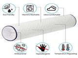 Pillow Neck Pillow for Sleeping Round Bolster Pillow with Shredded Memory Foam Cotton Insert Fluffy V1366-AZ2-W-12344
