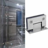 2 Pack 90 Degree Shower Door Hinges With Screws, 4Mm Thickness Stainless Steel For Bathroom Door And V1188-MS-227-1064