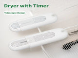 Thickened Waterproof Silicone Rain Shoe Covers and USB Powered Telescopic 3-Setting Timer Shoe Dryer V888-ELOSUNG52456