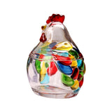 Chicken Cookie Jar, Glass Hen on Nest Candy Dish with Lid, Vintage Hen on Nest Glass Dish, Creative V1192-AZ-W-33906