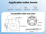 Cefito Non Electric Bidet Toilet Seat O-Shape Dual Nozzle Soft Close WaterMark DIY BIDET-N-ELEC-A106-WH