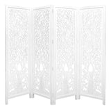 Life Dig 4 Panel Room Divider Screen Privacy Shoji Timber Wood Stand - White V315-VO-VAR80-WHT