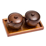 Kitchen Seasoning Box,1 Set Of Wooden Sugar Bowl Sugar Bowl Sugar Bowl With Lid And Spoon As V1192-AZ-W-28053