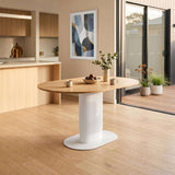 Clara Gather Round Oval Dining Table V264-DNT-415C-NTR-13M
