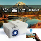 Laser 1080p LED Projector with DVD Player WiFi 120" Screen V1031-PJ-DVDFHD-682