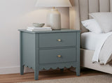 Artiss Bedside Table 2 Drawers Bedroom Storage Nightstand Green FURNI-G-BS-01-GN