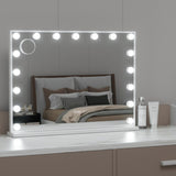 Embellir Makeup Mirror 80x60cm Hollywood Vanity with LED Light Tabletop White MM-E-FRAME-5880LED-WH