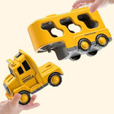 Construction Truck Toys with 6 Mini Cars for Electric Carrier Toy Set V1263-JX-7327