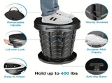 Gray Black collapsible camping toilet, portable outdoor toilet, camping furniture Australia, V1106-132-34283