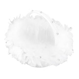 White Flower Girl Basket Petal Beads Decoration Handheld Bridesmaid Scattering Wedding Basket V1294-YM0706-3115230069611