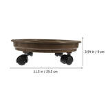 Garden and Patio Rolling Plant Stand Coffee Color with Wheels for Convenient Plant Moving V1366-AZ2-W-18215