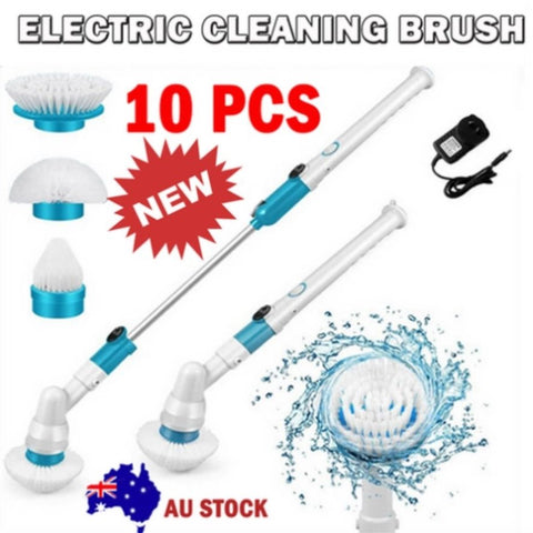 10PCS Rechargeable Spin Scrubber Electric Turbo Scrub Cleaning Brush Cordless Kit V201-FAZ0120DB8AUX10