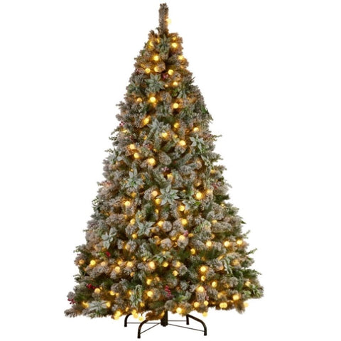 Snowy Crown Pine 2.7m Multicolour Pre-Lit Christmas Tree with 2429 Tips 112_SENCR101