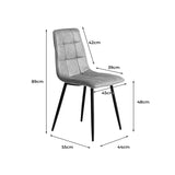 Levede 8x Dining Chairs Kitchen Chair CH1057-PU-4-GYX2