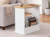 Levede Slim Side Table Magazine Rack Narrow Sofa End Table Storage Living Room NI1091-NT-AU