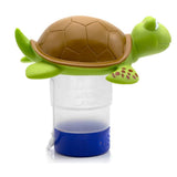 Turtle-Shaped Pool Chlorine Floater Dispenser Adjustable Flow with 24 Vent Holes Holds 4 x 1" or V1370-AZ4-11032