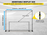 Telescopic Backdrop Banner 8' x 8' Banner Adjustable Step and Repeat Backdrop Banner V952-DM-ABSZSJ00000001V0