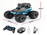 Keezi Kids Amphibious 2.4GHz Remote Control Car Boat with Water Spray Blue RC-CAR-WTR-BU