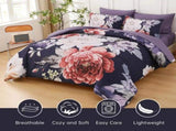 Midnight Rose Velvet 3 Piece Comforter Set V745-AB011173AJ3