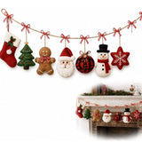 Cozy Christmas Fabric Garland, Christmas Decor, Winter Cedar Red Green Checkered Rustic, Wreath V1369-AZ3-W-14995