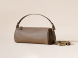 Genuine Leather Boston Bag - Mini Barrel Crossbody & Top Handle Purse V888-ELOSUNG35968