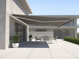 Motorised Outdoor Folding Arm Awning Retractable Sunshade Canopy Grey 5.0m x 3.0m V63-842911