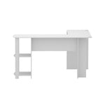 Artiss Computer Desk Shelf L-Shape White 136CM FURNI-N-DESK01-WH-AB