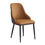 VELLUTO Dining Chair Modern upholstered Leather Kitchen Chairs with armrests Bathtub Chair Leisure V255-SE-DICH-ORANGE