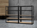 Giantz 2x1.8M Garage Shelving Warehouse Rack Pallet Racking Storage Shelf Black WR-E-9X18-GVN-BKX2